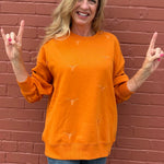 Texas Longhorns Repeat Logo Lantern Sleeve Sweatshirt at ooh la la! in Grapevine TX 76051