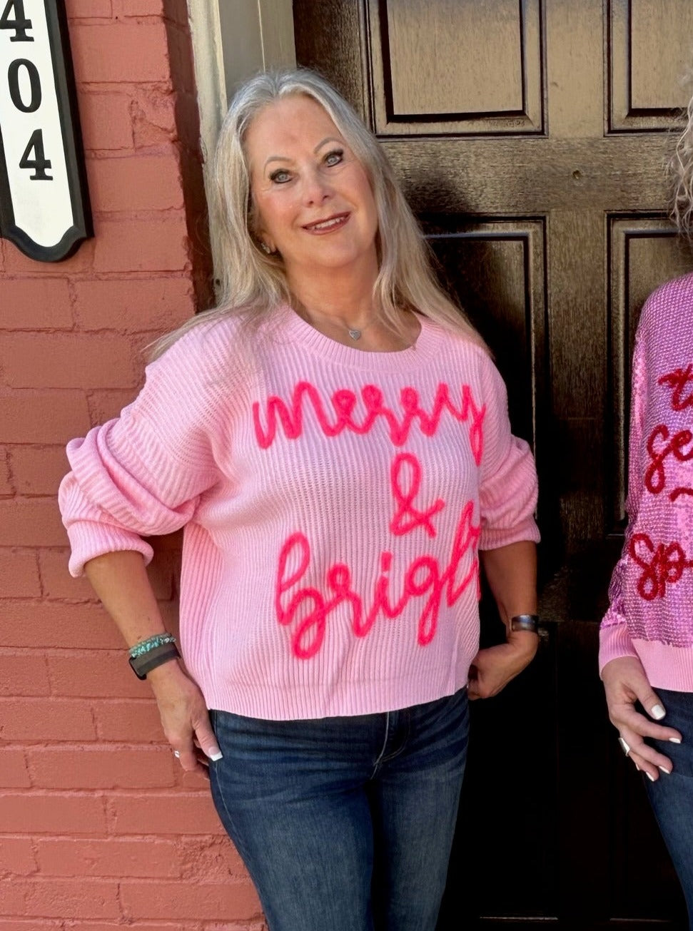 Queen of Sparkles Neon Pink Merry u0026 Bright Sweater - ooh la la!