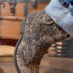 Very G Shay Leopard & Black Rhinestone Booties in taupe leopard at ooh la la! in Grapevine TX 76051