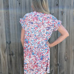Molly Bracken Printed Ruffle Sleeve Shirt Dress at ooh la la! in Grapevine TX 76051