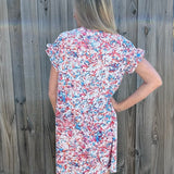 Molly Bracken Printed Ruffle Sleeve Shirt Dress at ooh la la! in Grapevine TX 76051