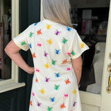 Queen of Sparkles Ivory Multi Beaded Spider Dress at ooh la la! in Grapevine TX 76051