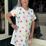 Queen of Sparkles Ivory Multi Beaded Spider Dress at ooh la la! in Grapevine TX 76051