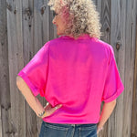Sofia Jane Satin Blouse in azalea pink at ooh la la! in Grapevine TX 76051