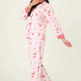 PJ Salvage Tini Time Drink Print 3-Piece Flannel PJ Set at ooh la la! in Grapevine TX 76051