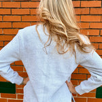 Christmas Three Trees Oversized Hi Lo Sweatshirt in oatmeal at ooh la la! In Grapevine TX 76051