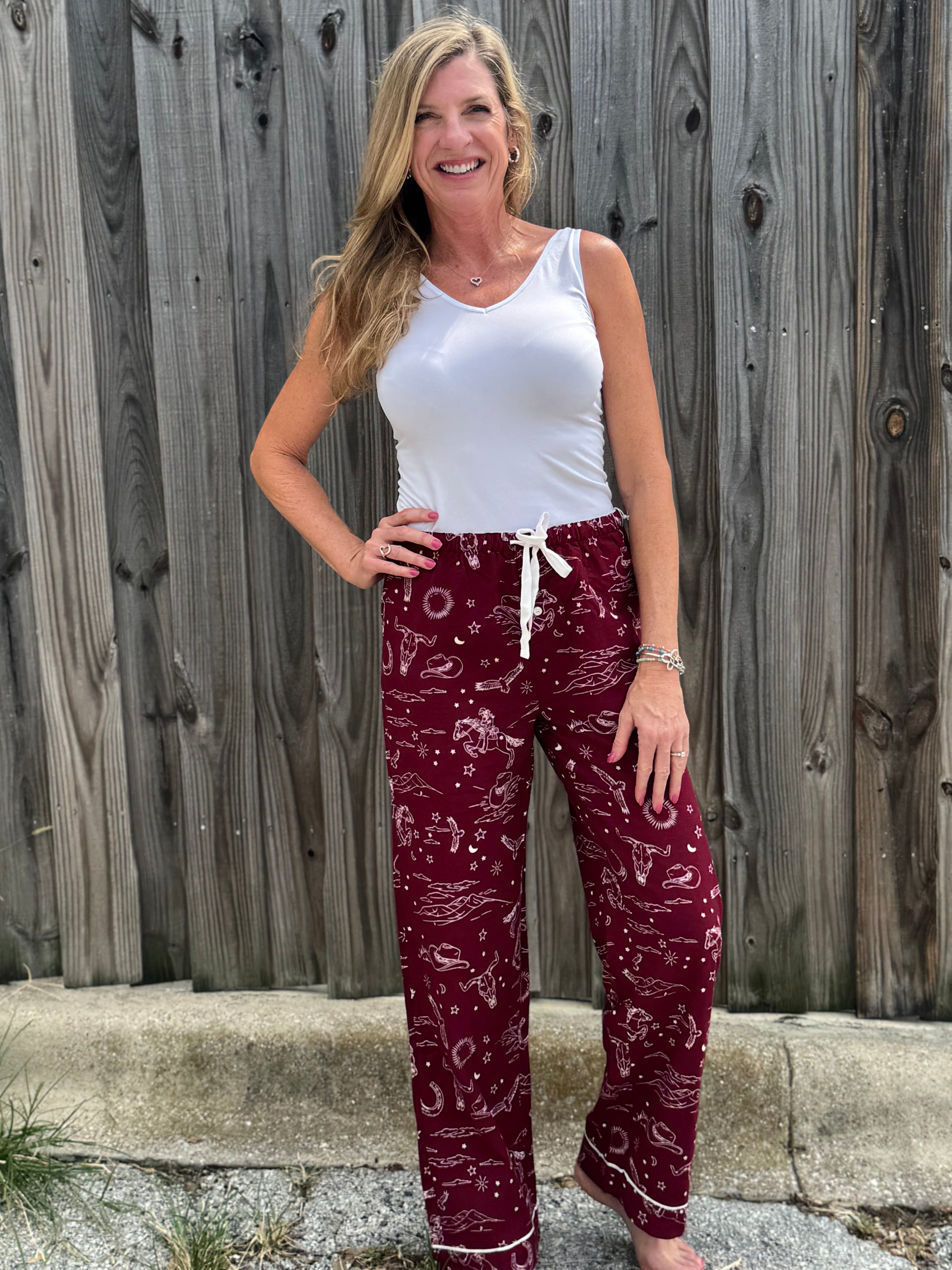 PJ Salvage Hold Your Horses Flannel Pants at ooh la la! in Grapevine TX 76051