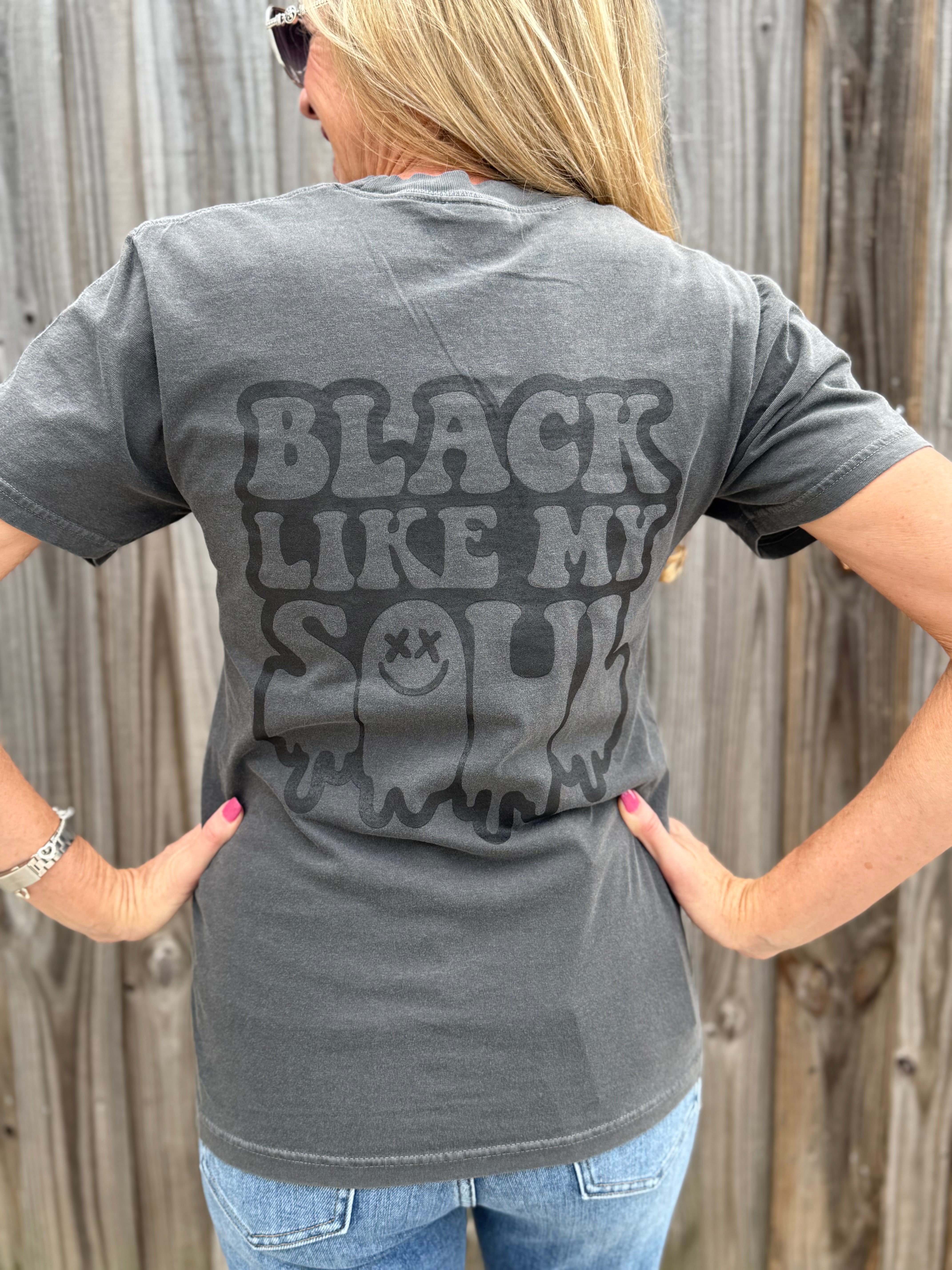 Black Like My Soul Tee at ooh la la! in Grapevine TX 76051