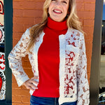 Butterfly Lace Open-Front Jacket at ooh la la! in Grapevine TX 76051