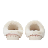 Tulip Faux Fur Trimmed Slippers in adobe rose at ooh la la! in Grapevine TX 76051