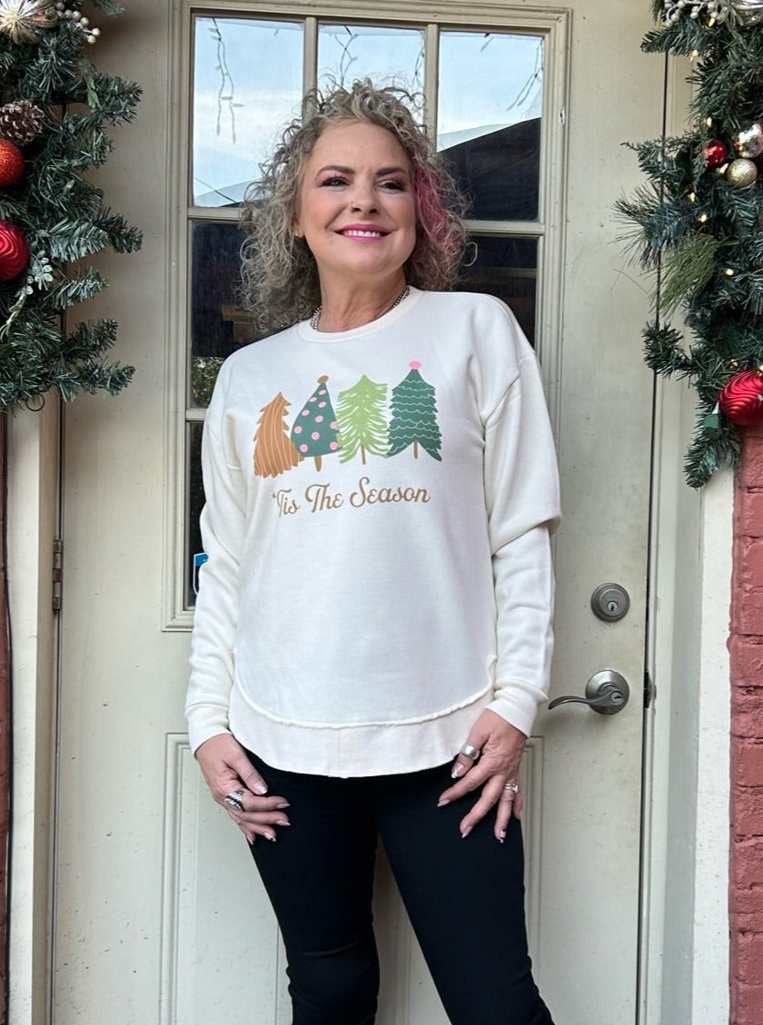 Tis the Season Trees Sweatshirt at ooh la la! in Grapevine TX 76051