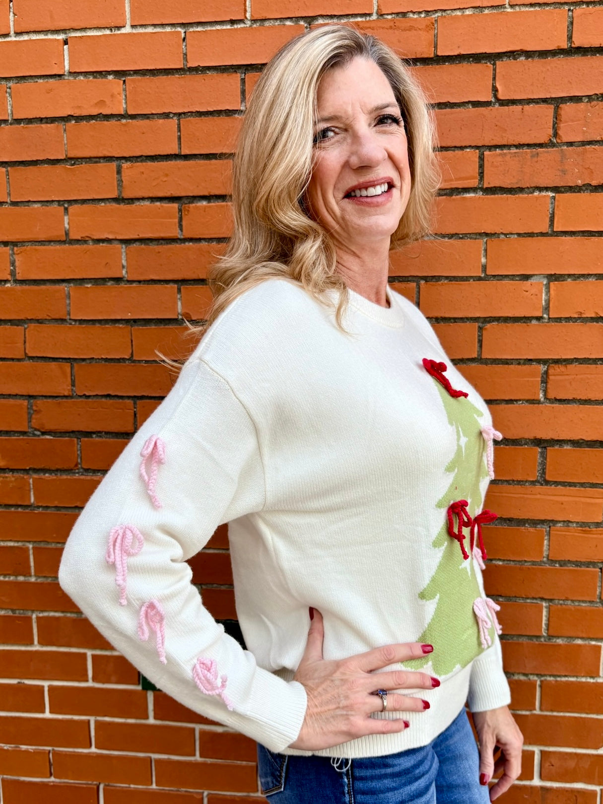 Simply Southern Bow Tree Pullover Sweater at ooh la la! in Grapevine TX 76051 