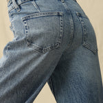 Falling Leaves Crystallized Cutouts Mid Rise Wide Leg Statement Jeans at ooh la la! in Grapevine TX 76051