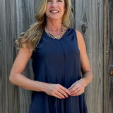 Satin V-Neck Tank Top