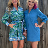 Buttons Flounced Dress