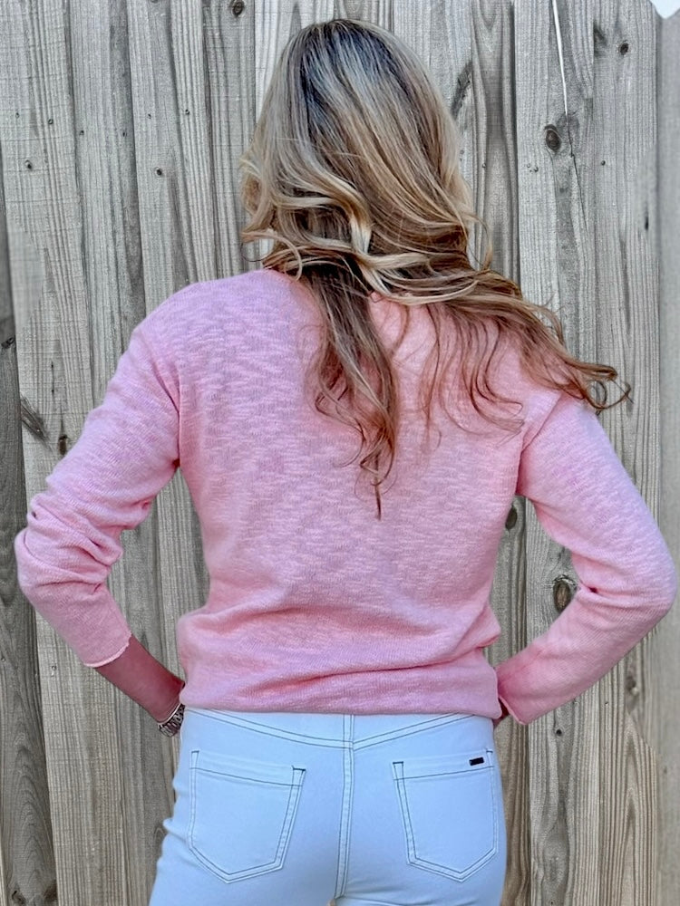 V-Neck Pullover Light Cotton Sweater - 3