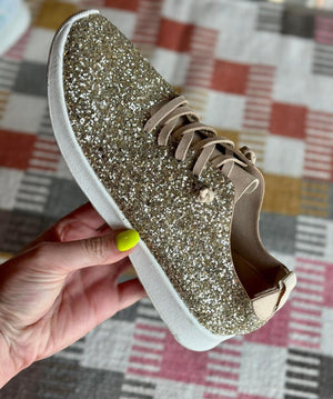 Not Rated Mayo Glitter Sneakers in Gold at ooh la la! in Grapevine TX 76051