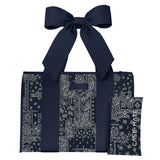 Navy Bandana Bow Jelly Tote with Phone Pouch at ooh la la! in Grapevine TX 76051