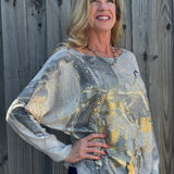 Marble Print Batwing Sweater at ooh la la! in Grapevine TX 76051
