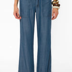 Velvet Heart Luxurious Aleah Calva Wide leg denim look Tencel Pants at ooh la la! in Grapevine TX 76051