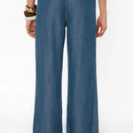 Velvet Heart Luxurious Aleah Calva Wide leg denim look Tencel Pants at ooh la la! in Grapevine TX 76051