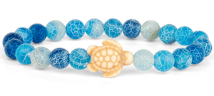 The Fahlo Journey Bracelet - Turtle in aqua blue at ooh la la! in Grapevine TX 76051