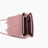 Vegan leather crossbody in blush, bow satchel bag, designer vegan handbags, women's spring purses, bow front handbag, gold hardware crossbody, eco-friendly satchel, Zoey bag.
ooh la la! in Grapevine TX 76051