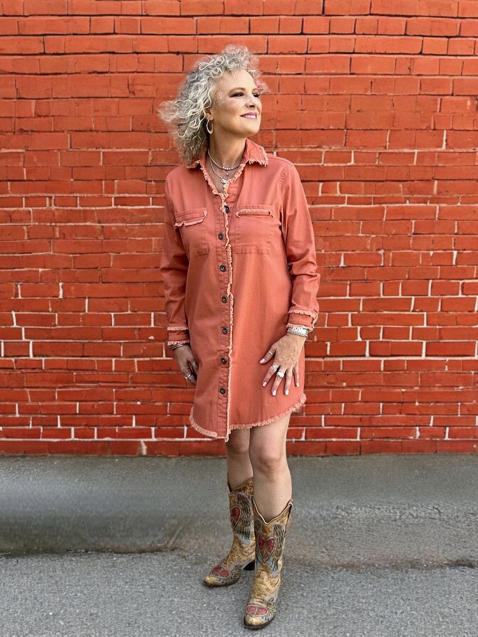 Wild West Denim Shirt Dress - Multiple Colors