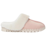 Tulip Faux Fur Trimmed Slippers in adobe rose at ooh la la! in Grapevine TX 76051