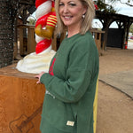 Merry Tree Appliquéd Sweatshirt In green at ooh la la! In grapevine TX 76051