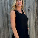 Satin V-Neck Tank Top