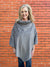 Textured Faux Fur Poncho in grey at ooh la la! in Grapevine TX 76051