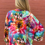 Winton and Waits Watercolor Floral Short Kimono at Ooh La La! in Grapevine TX 76051