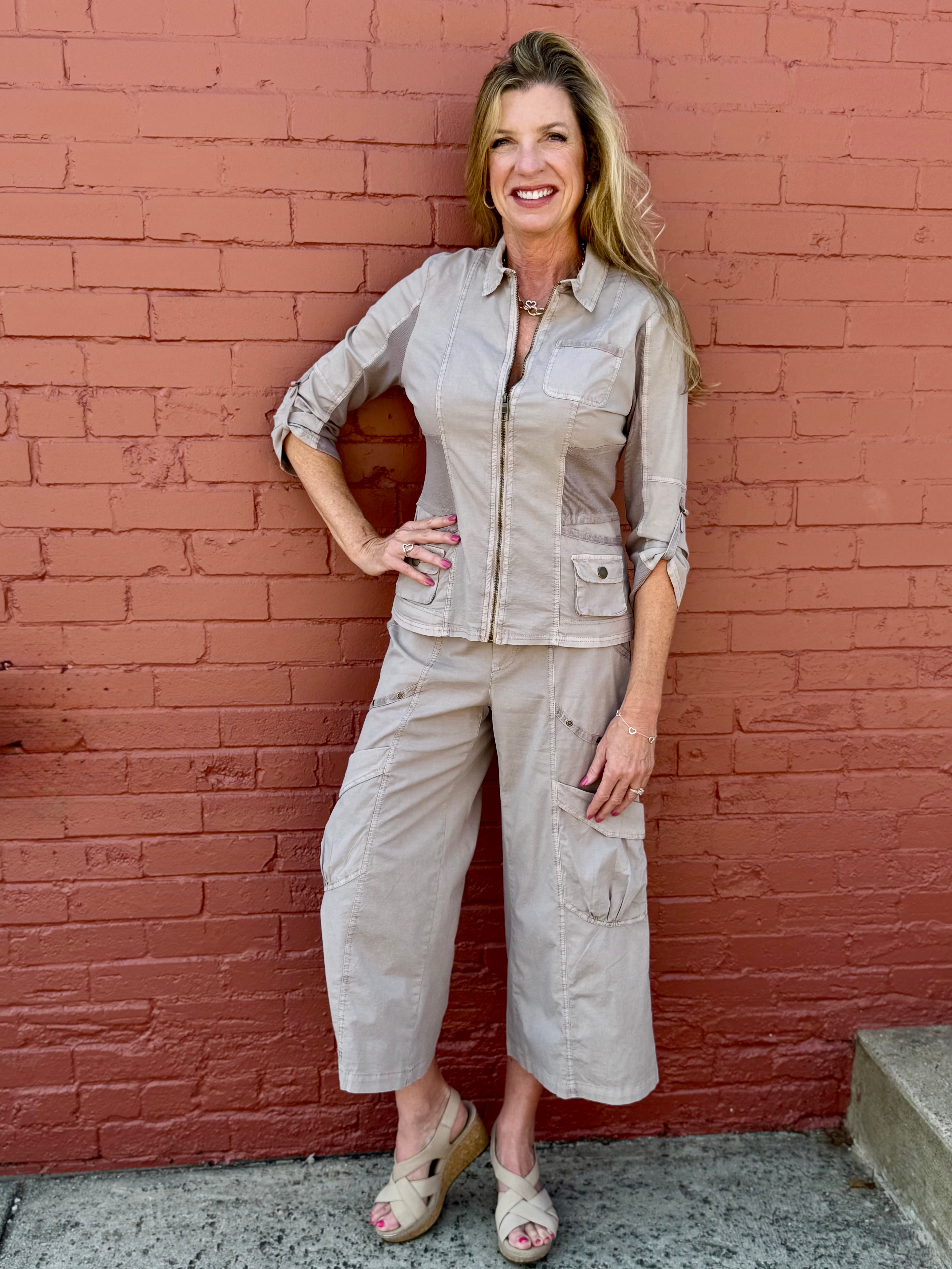 XCVI Wearables Wexel Jacket and Faulkner Crop Pant in Foxglove Pigment at ooh la la! in Grapevine TX 76051
