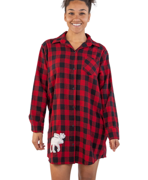 Flannel Nightshirts - Multiple Colors