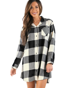 Flannel Nightshirts - Multiple Colors