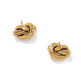 Brighton Interlok Single Knot Gold Post Earrings