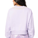 Wicked X Queen of Sparkles Lavender Wicked Charm Necklace Sweatshirt at ooh la la! in Grapevine TX 76051