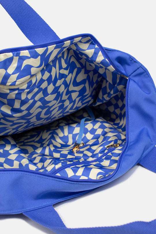 Kind Bag London - Large Carry-All Tote Bag in blue at ooh la la in Grapevine TX 76051