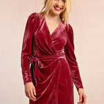 Molly Bracken Velvet Wrap Dress at ooh la la! in Grapevine TX 76051