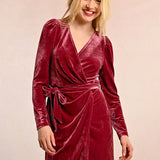 Molly Bracken Velvet Wrap Dress at ooh la la! in Grapevine TX 76051