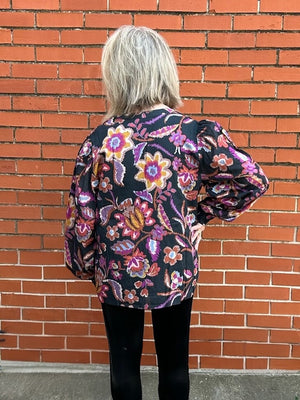 Molly Bracken Abstract Floral Top