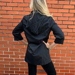 Casual Short Raincoat in black at ooh la la! in Grapevine TX 76051