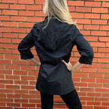 Casual Short Raincoat in black at ooh la la! in Grapevine TX 76051