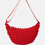 Kind Bag London - Puff Crescent Crossbody Bag in red at ooh la la! in Grapevine TX 76051