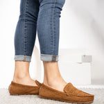 Corky's Penny for Your Thoughts Moccasin Loafer - Camel Faux Suede at ooh la la! in Grapevine TX 76051