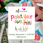 Paint Your Own Mini Event Ticket for November 1 @5:30 PM at ooh la la! in Grapevine TX 76051