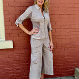 XCVI Wearables Wexel Jacket and Faulkner Crop Pant in Foxglove Pigment at ooh la la! in Grapevine TX 76051