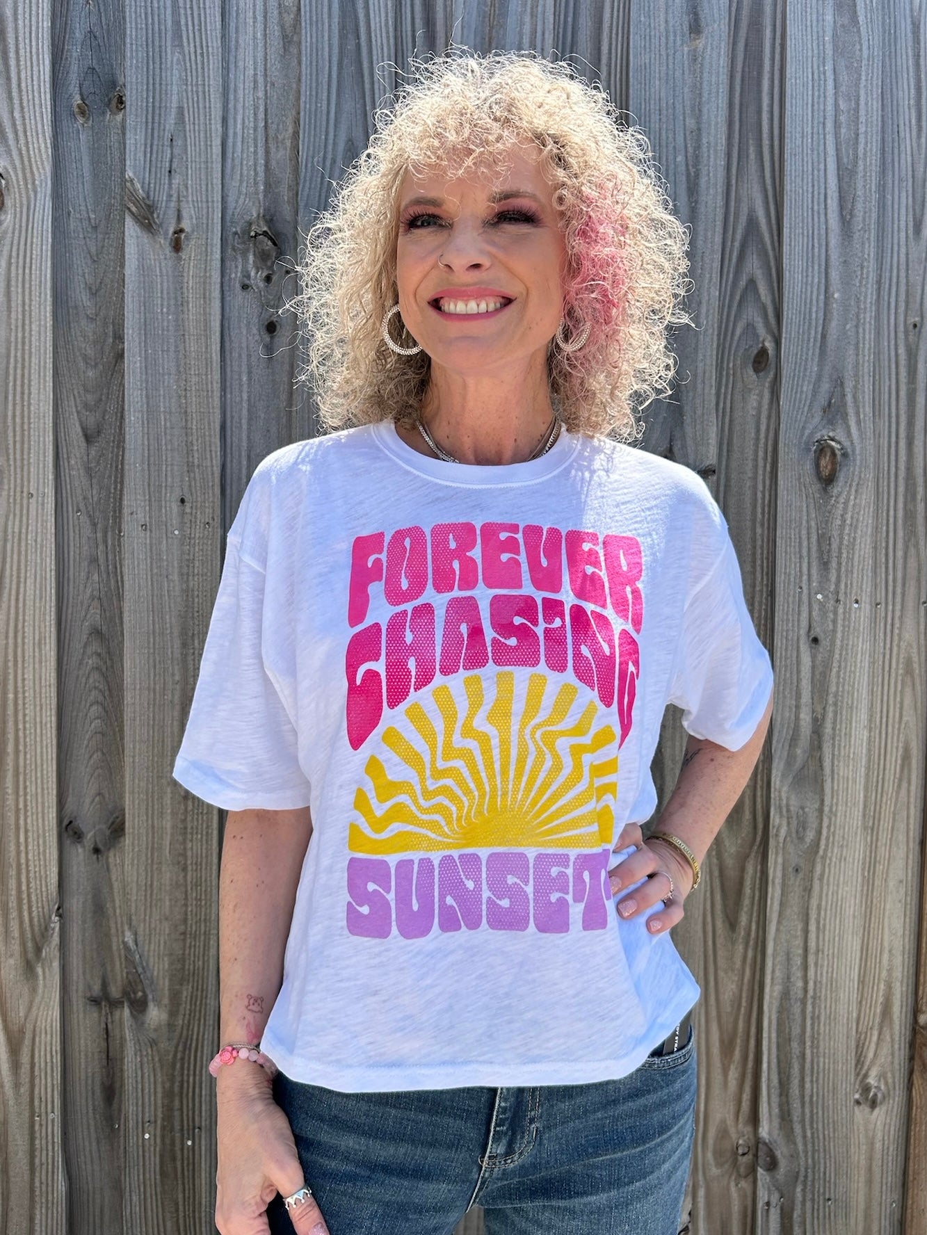 Forever Chasing Sunsets Tee at ooh la la! in Grapevine TX 76051
