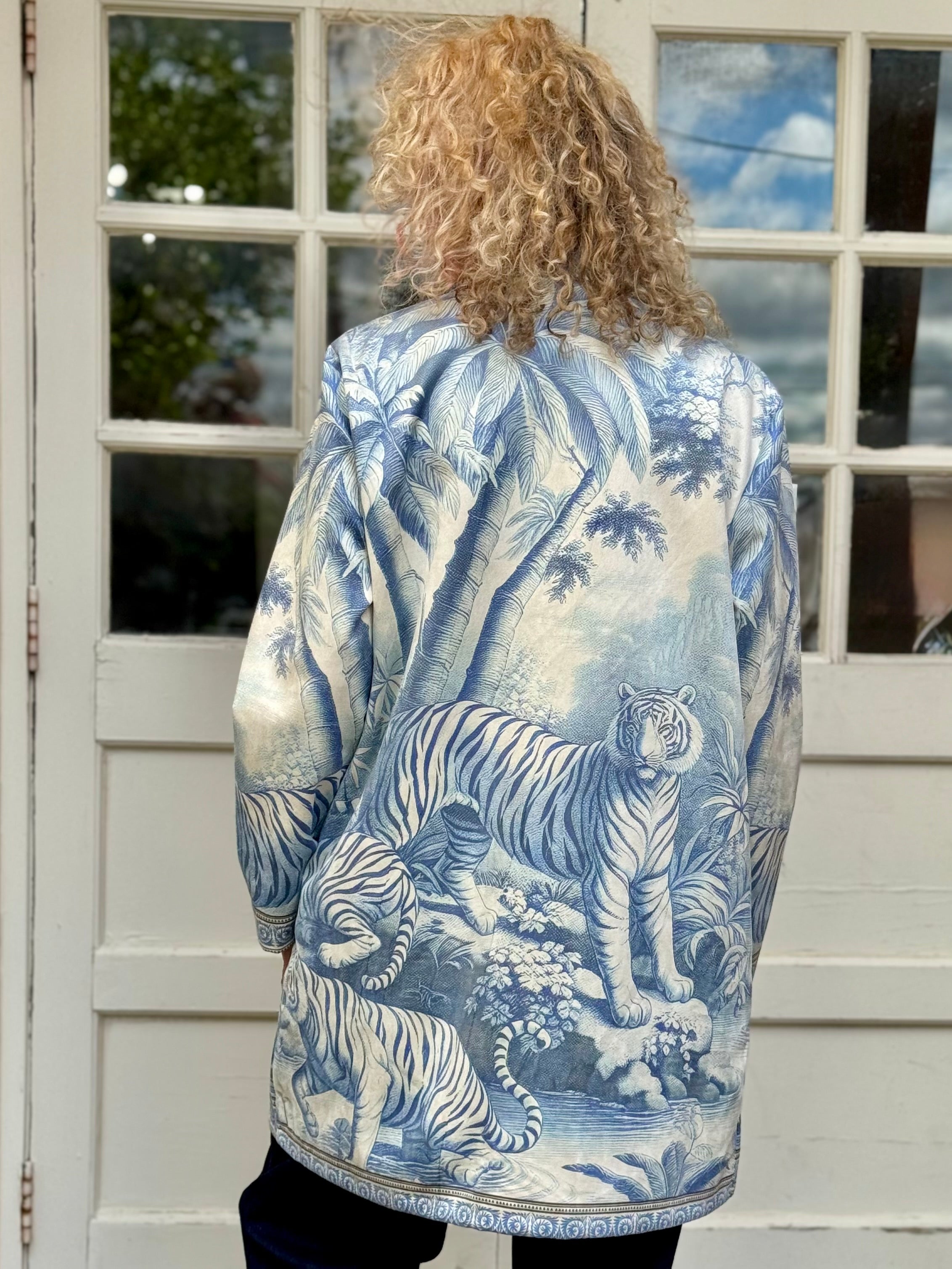 Tigers Ultrasuede Coat in blue at ooh la la! in Grapevine TX 76051